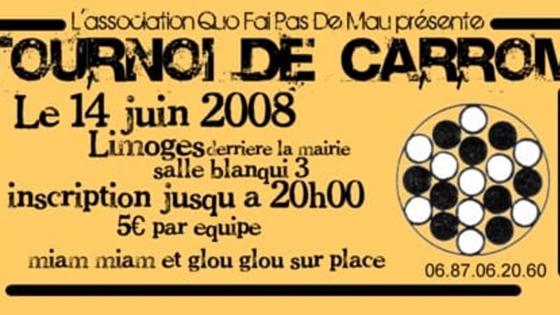 Hé oui un tournoi de carrom